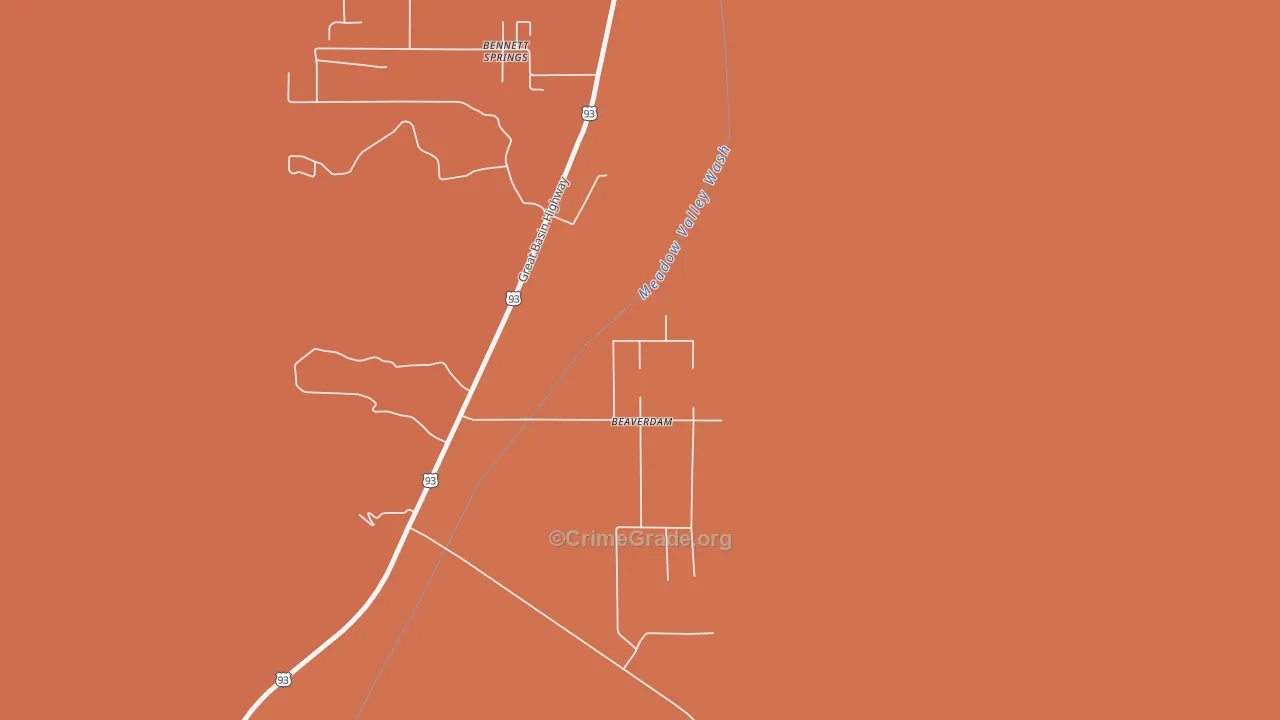 Beaverdam, NV Map of Murder Rates