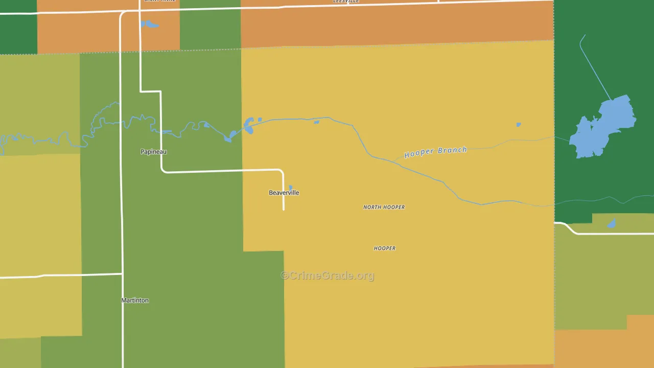 Beaverville, IL Map of Murder Rates