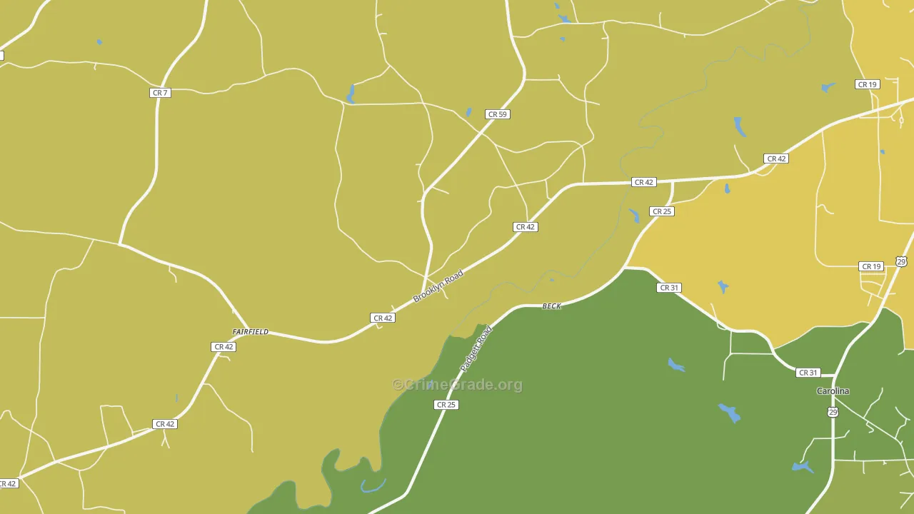 Beck, AL Map of Murder Rates