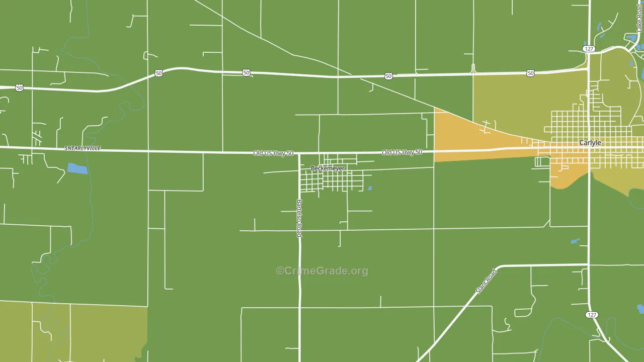 Beckemeyer, IL Map of Murder Rates