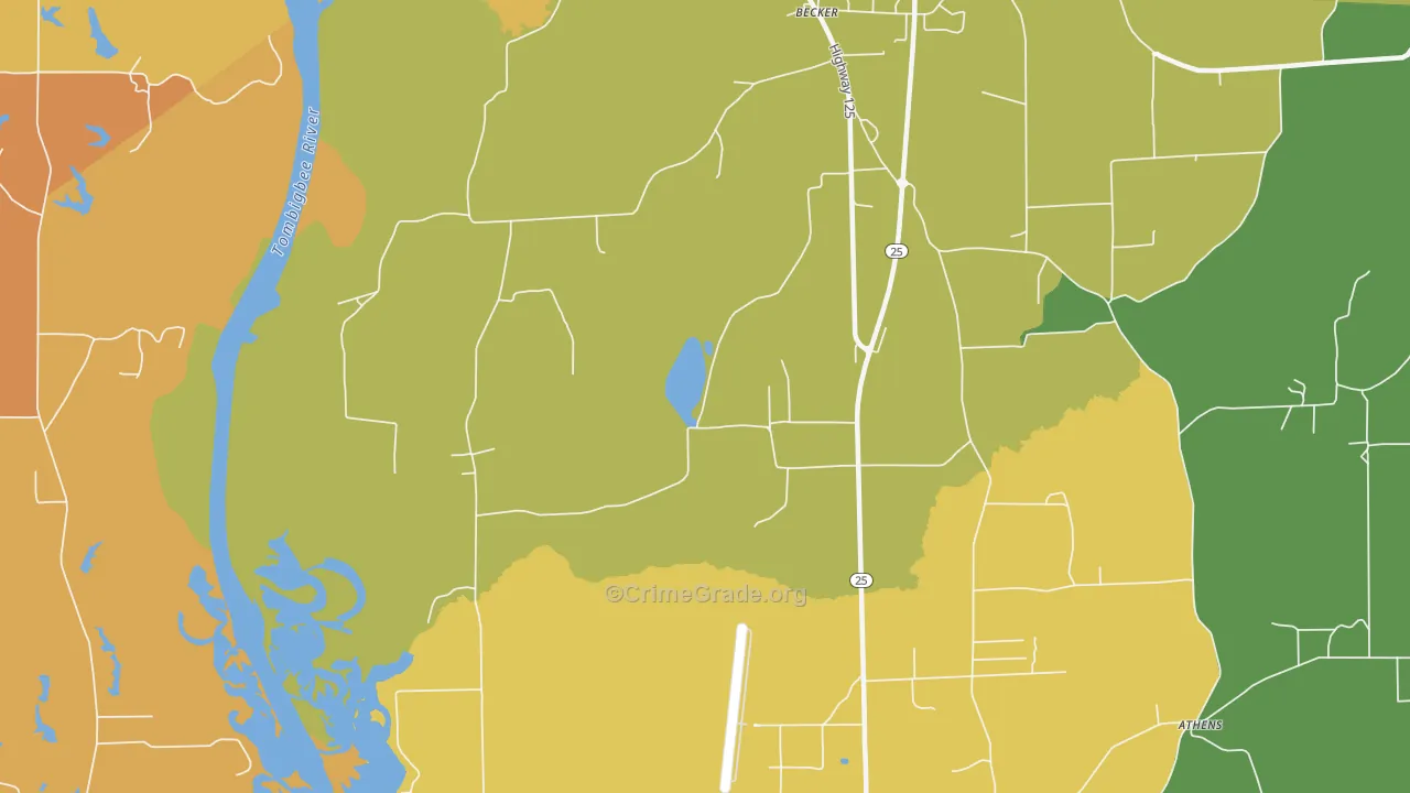 Becker, MS Map of Murder Rates