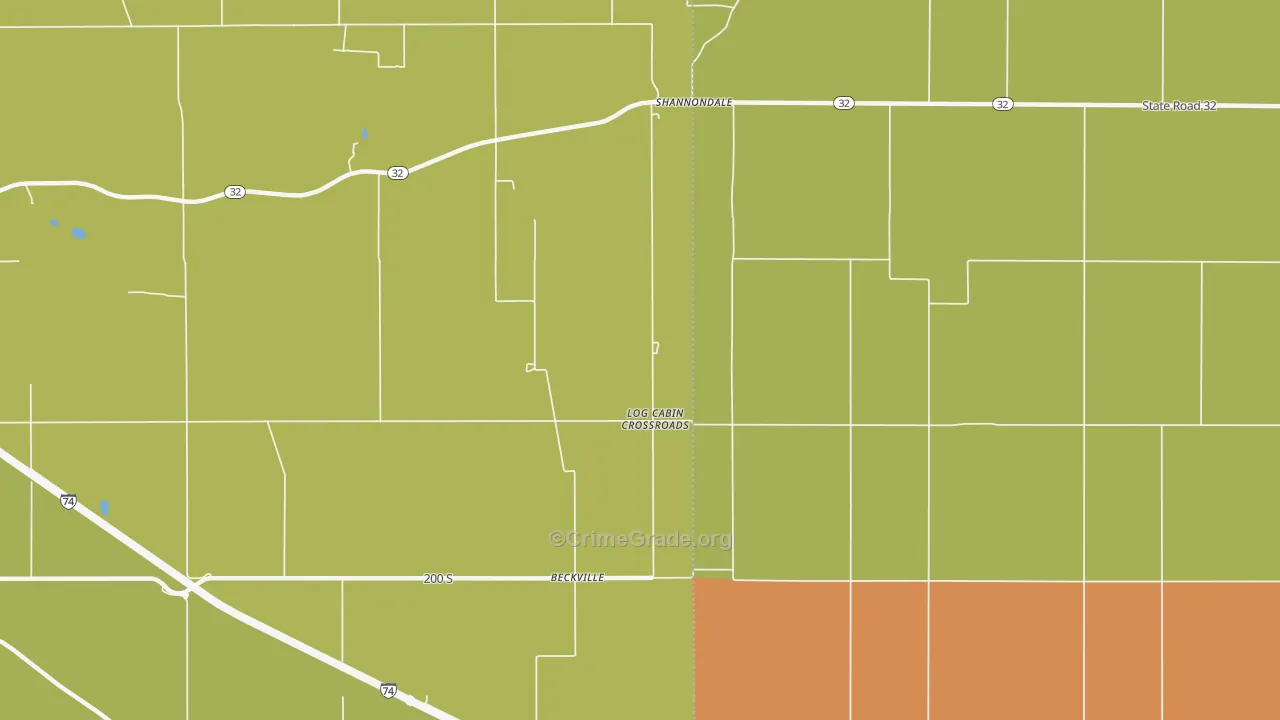 Beckville, IN Map of Murder Rates