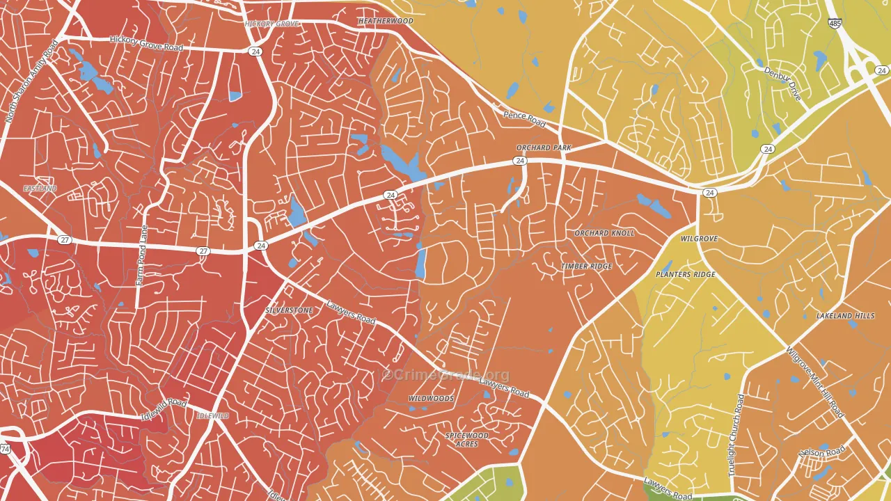 Becton Park, Charlotte, NC Map of Murder Rates
