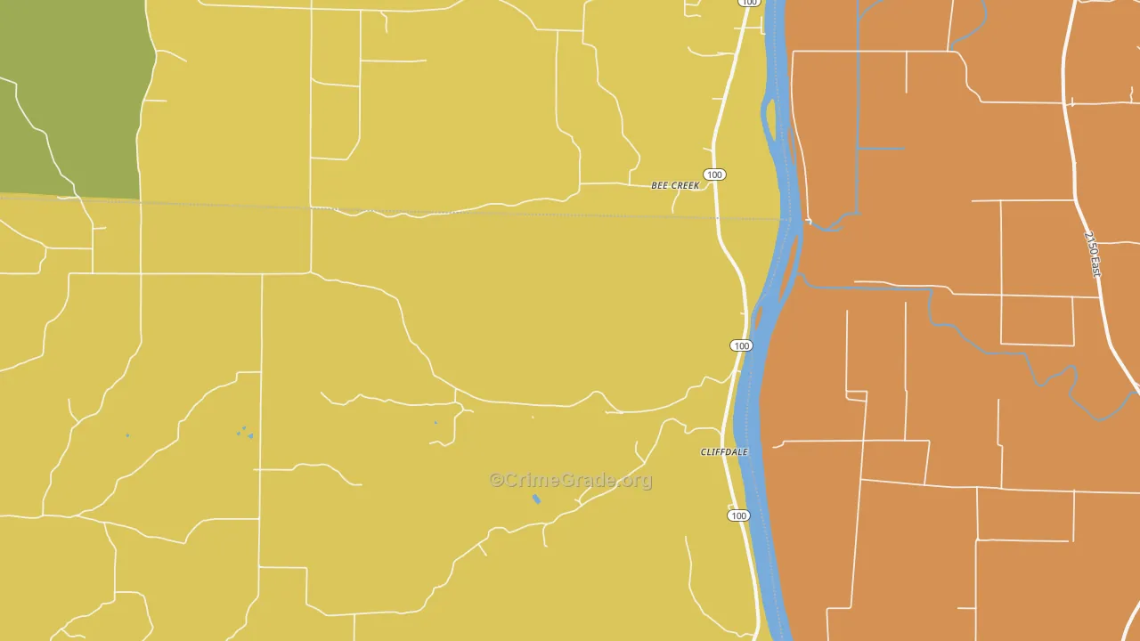 Bee Creek, IL Map of Murder Rates