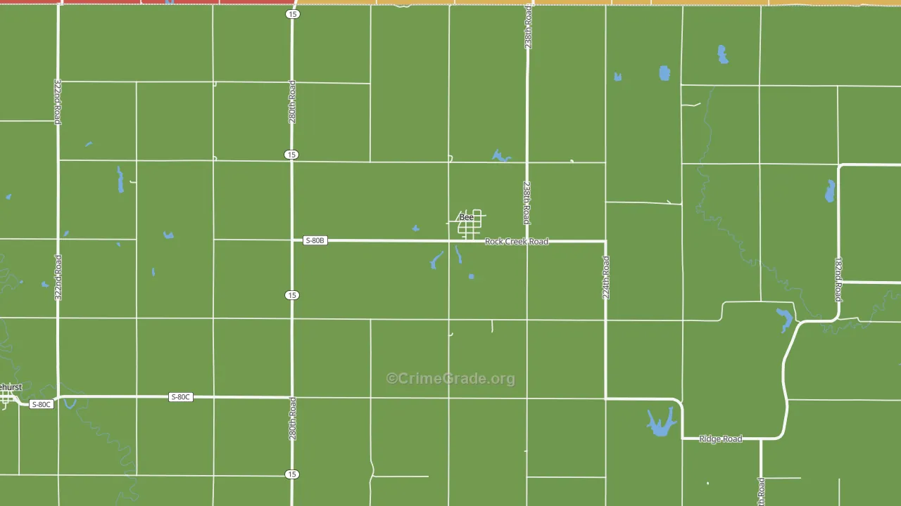 Bee, NE Map of Murder Rates