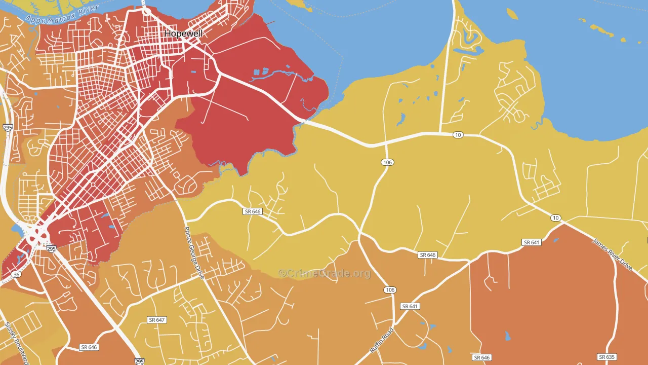 Beechwood Manor, VA Map of Murder Rates