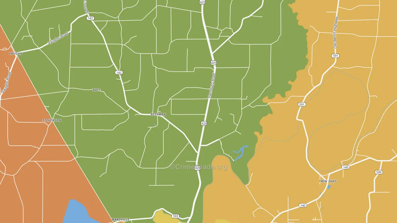 Beekman, LA Map of Murder Rates