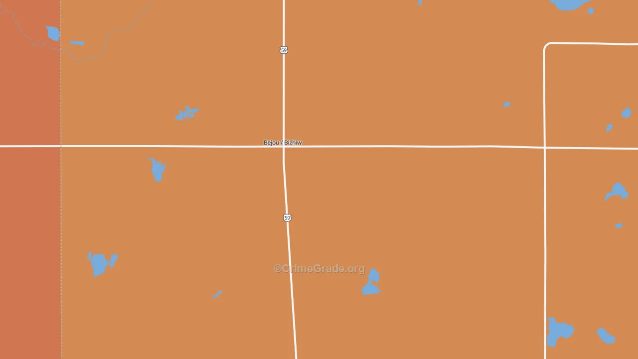 Bejou, MN Map of Murder Rates