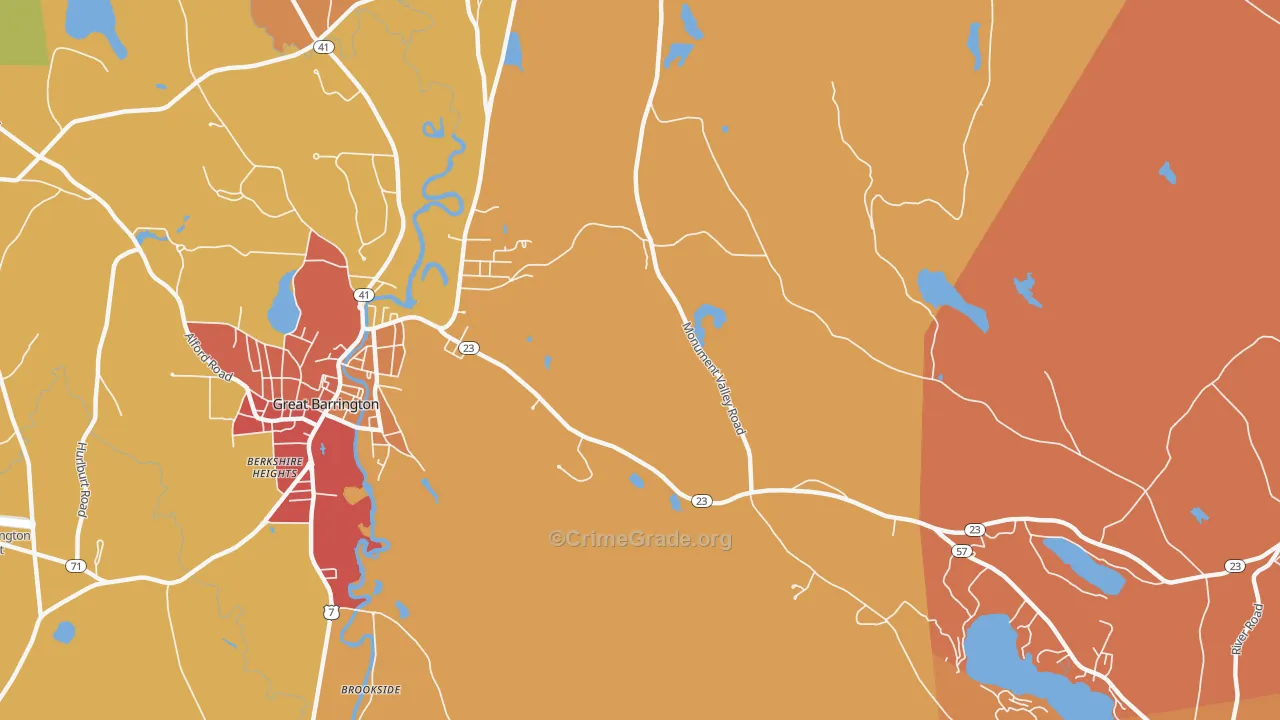 Belcher Square, MA Map of Murder Rates