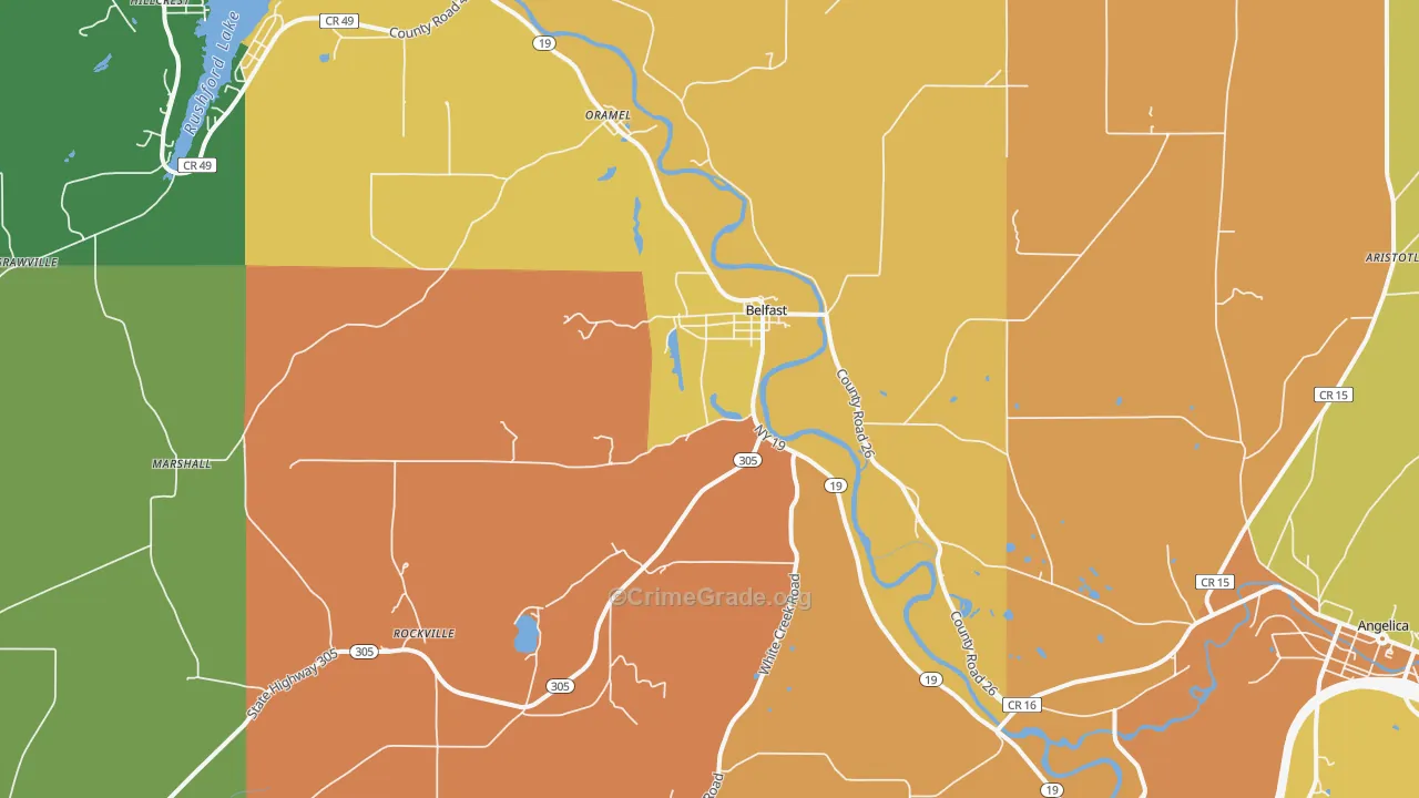 Belfast, NY Map of Murder Rates