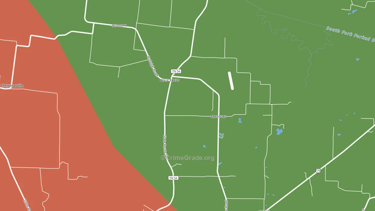 Belle Eagle, TN Map of Murder Rates