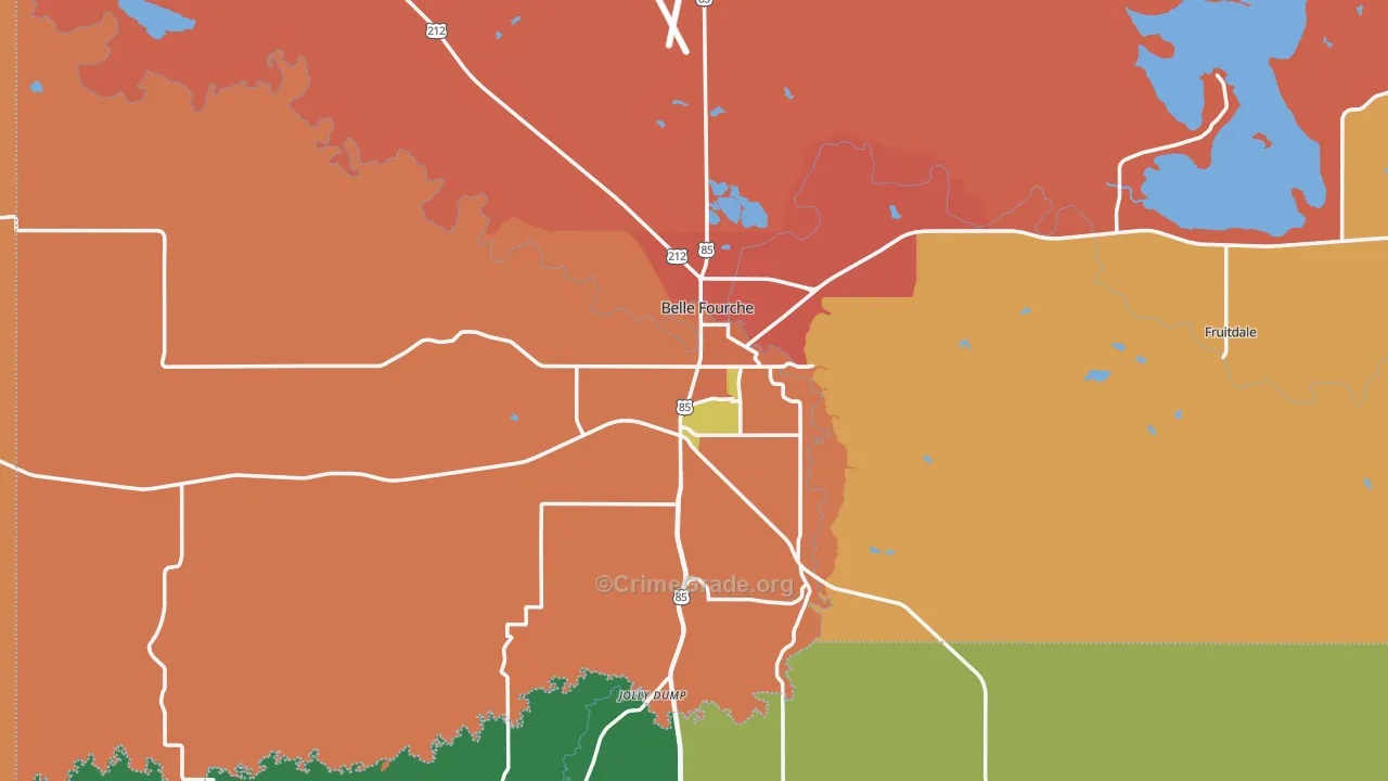Belle Fourche, SD Map of Murder Rates