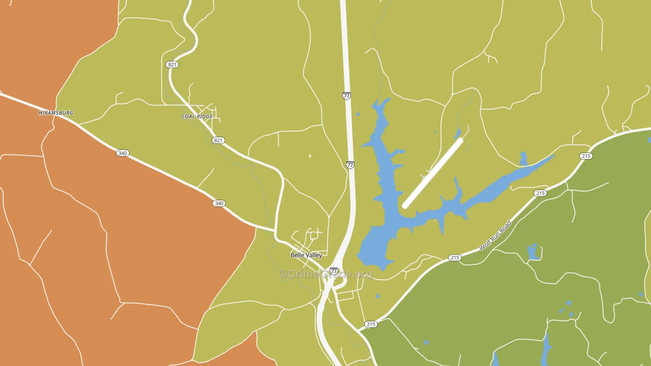 Belle Valley, OH Map of Murder Rates