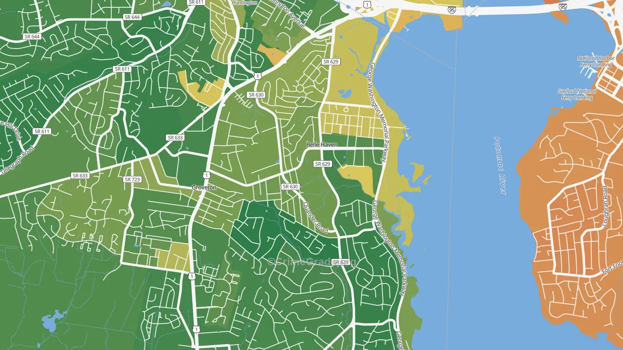 Belle View, VA Map of Murder Rates