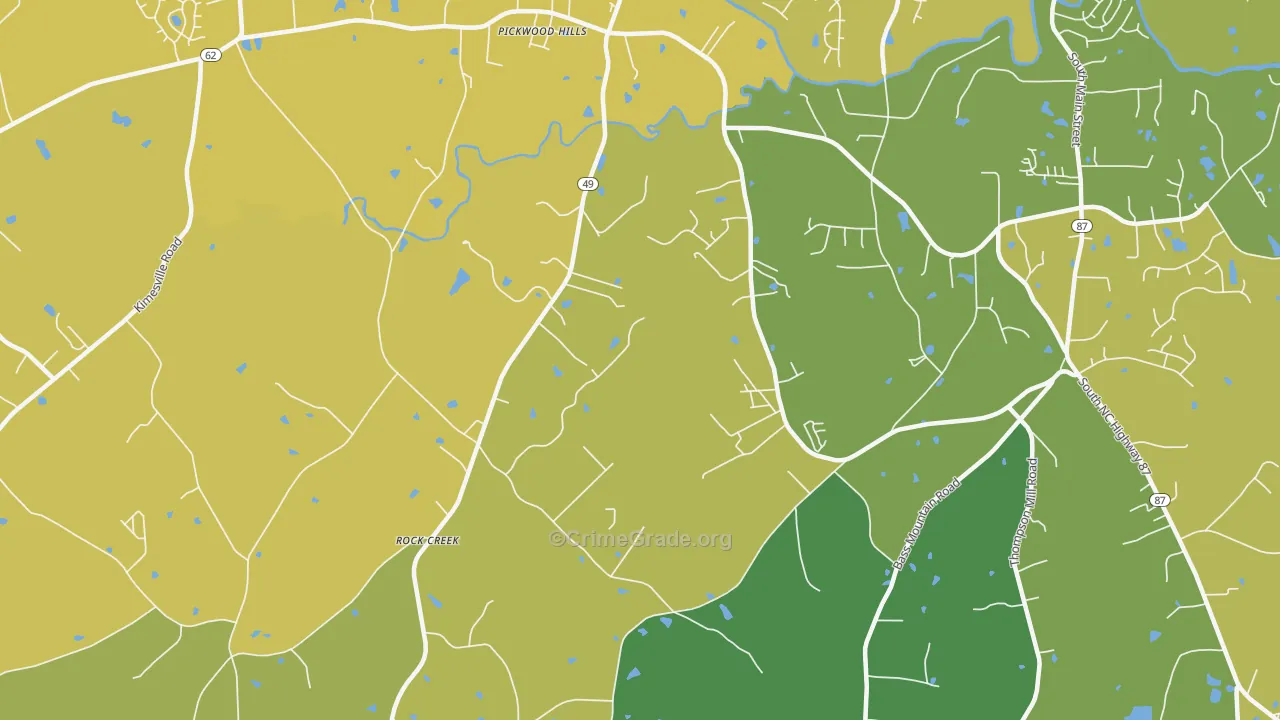 Bellemont, NC Map of Murder Rates