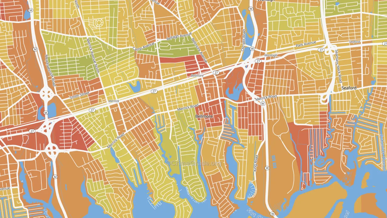 Bellmore, NY Map of Murder Rates
