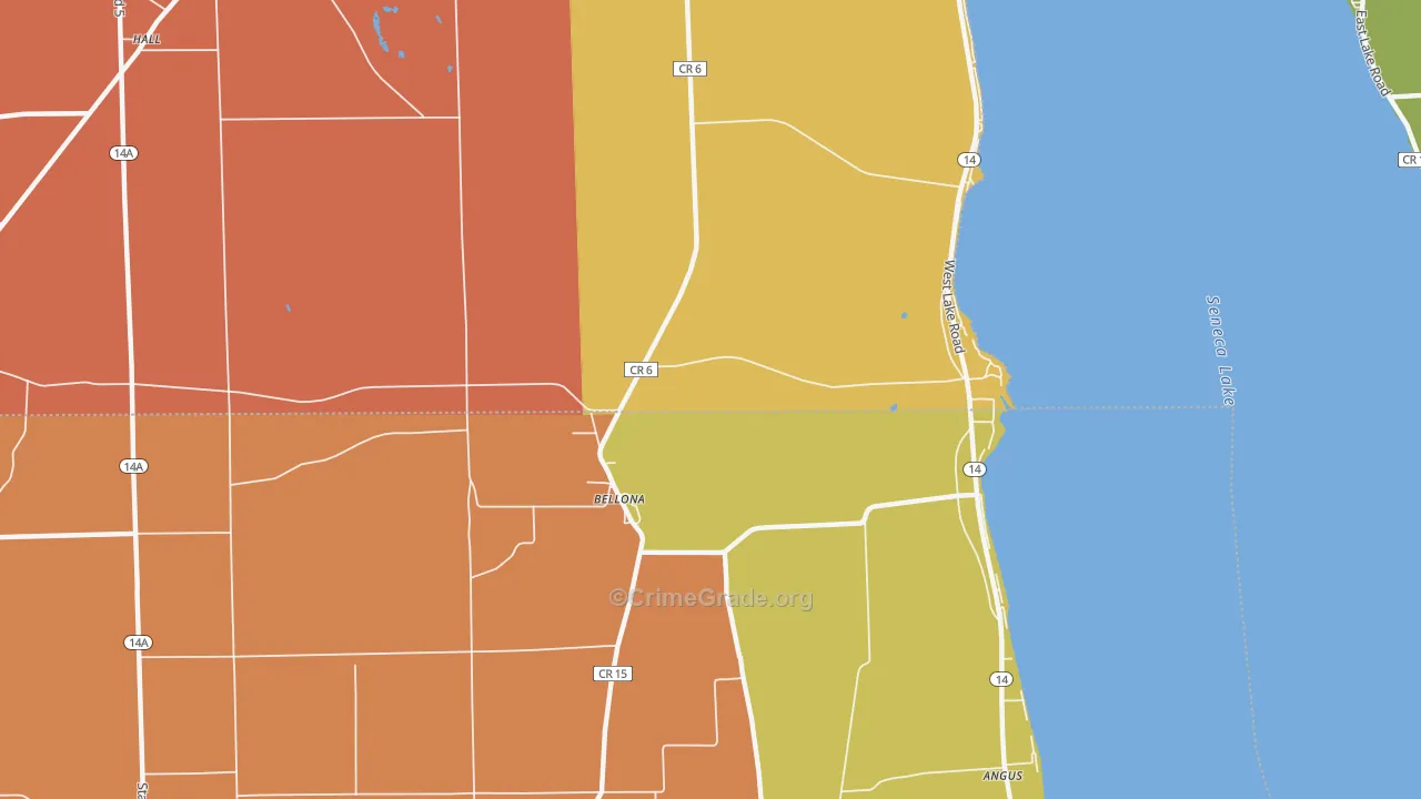 Bellona, NY Map of Murder Rates