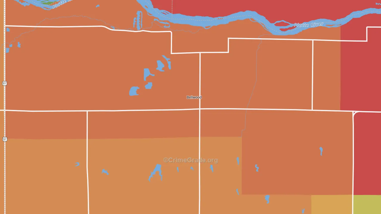 Bellwood, NE Map of Murder Rates