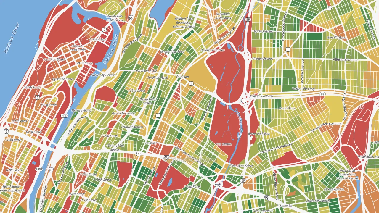 Belmont, Bronx, NY Map of Murder Rates