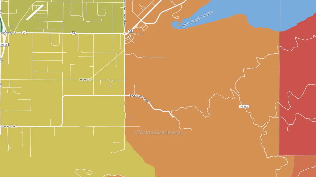 Belmont, ID Map of Murder Rates