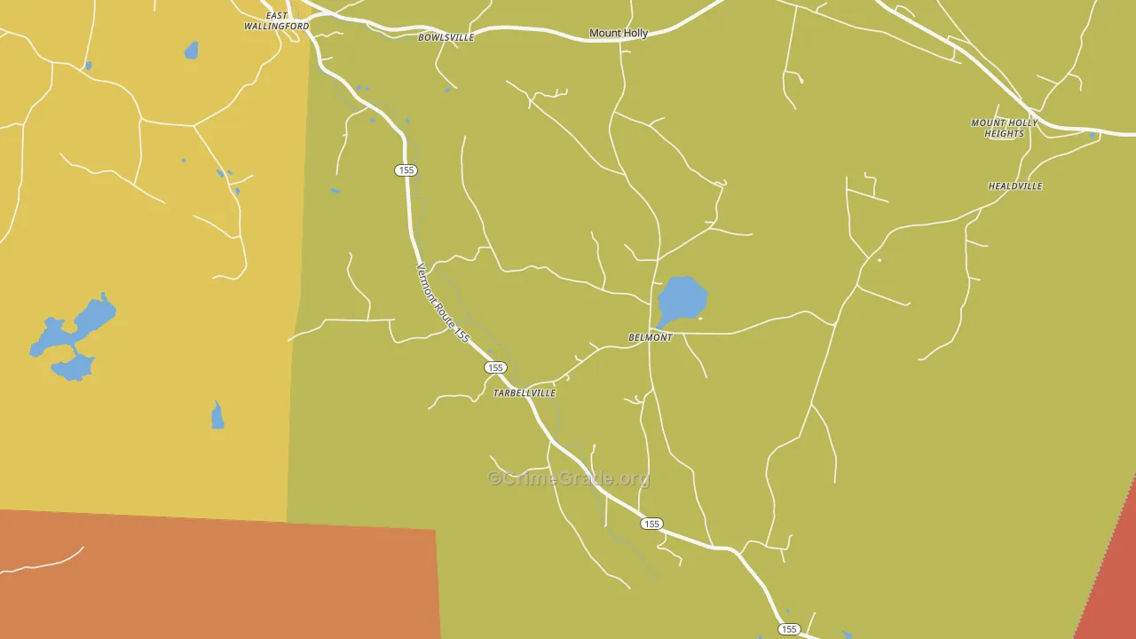 Belmont, VT Map of Murder Rates