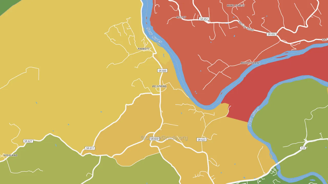 Belspring, VA Map of Murder Rates