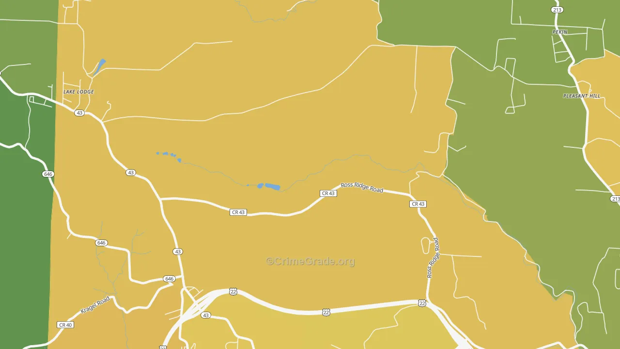 Belvedere, OH Map of Murder Rates
