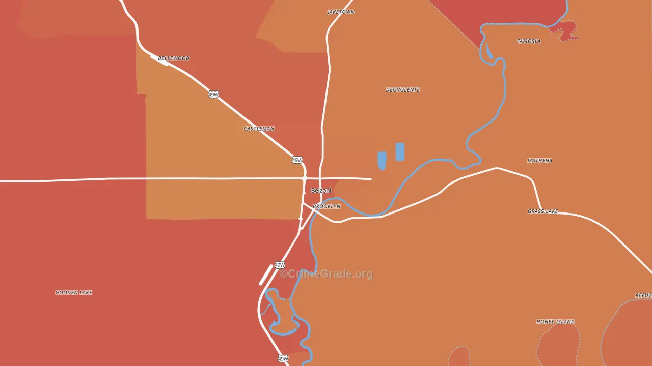 Belzoni, MS Map of Murder Rates
