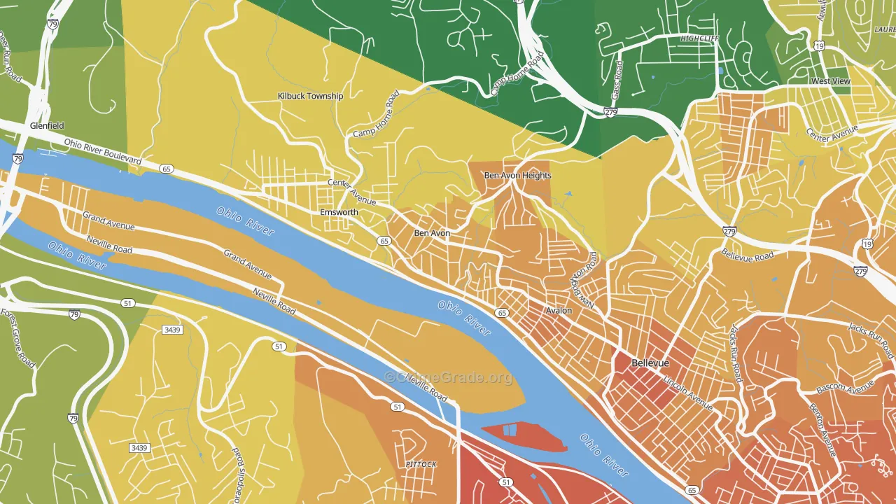 Ben Avon, PA Map of Murder Rates