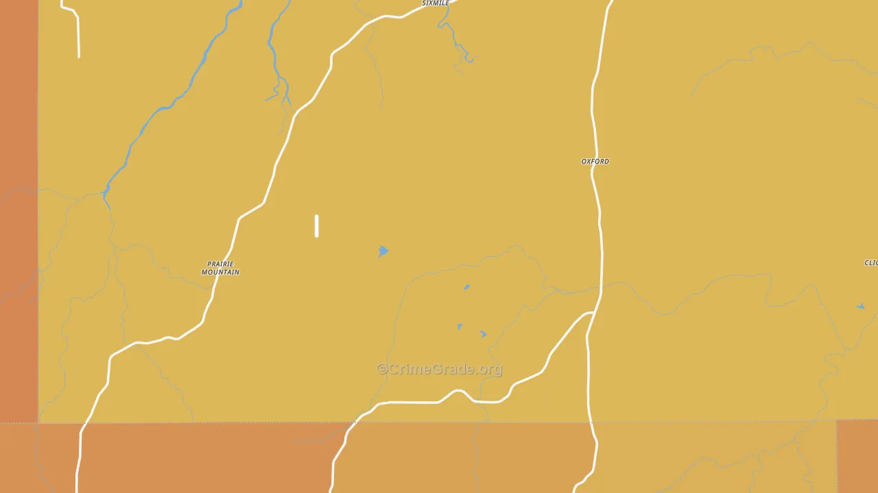 Bend, TX Map of Murder Rates
