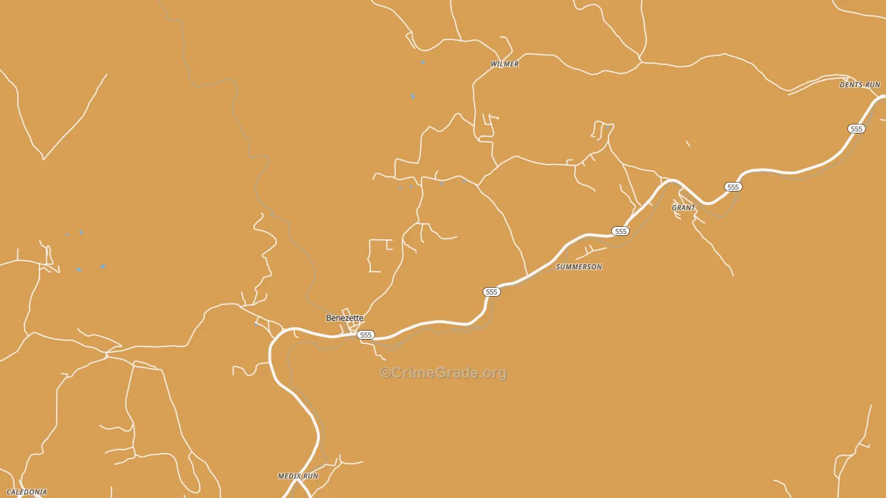 Benezett, PA Map of Murder Rates