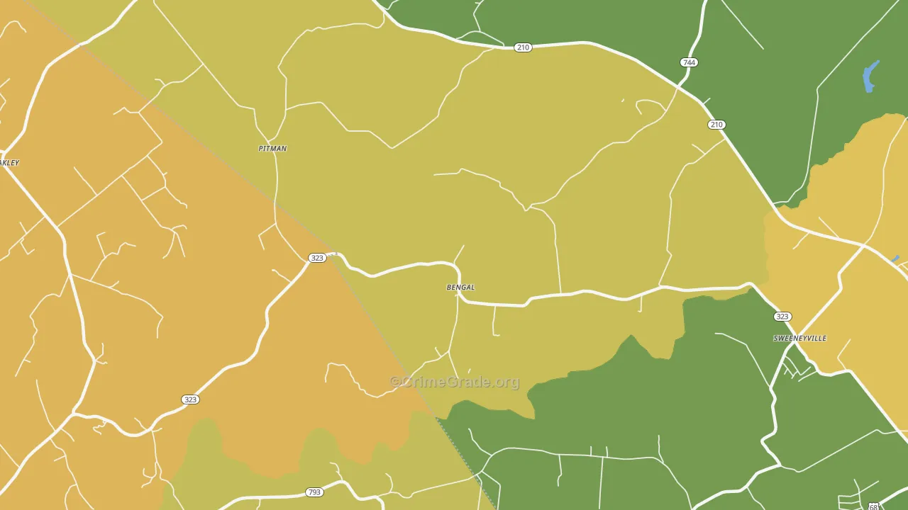Bengal, KY Map of Murder Rates