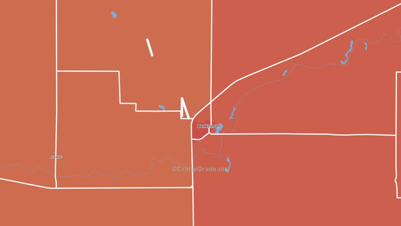 Benkelman, NE Map of Murder Rates