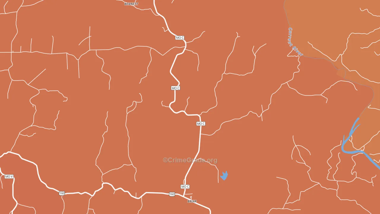 Bennett, MO Map of Murder Rates
