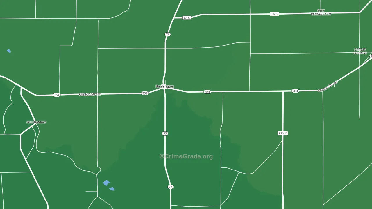 Bennington, NY Map of Murder Rates