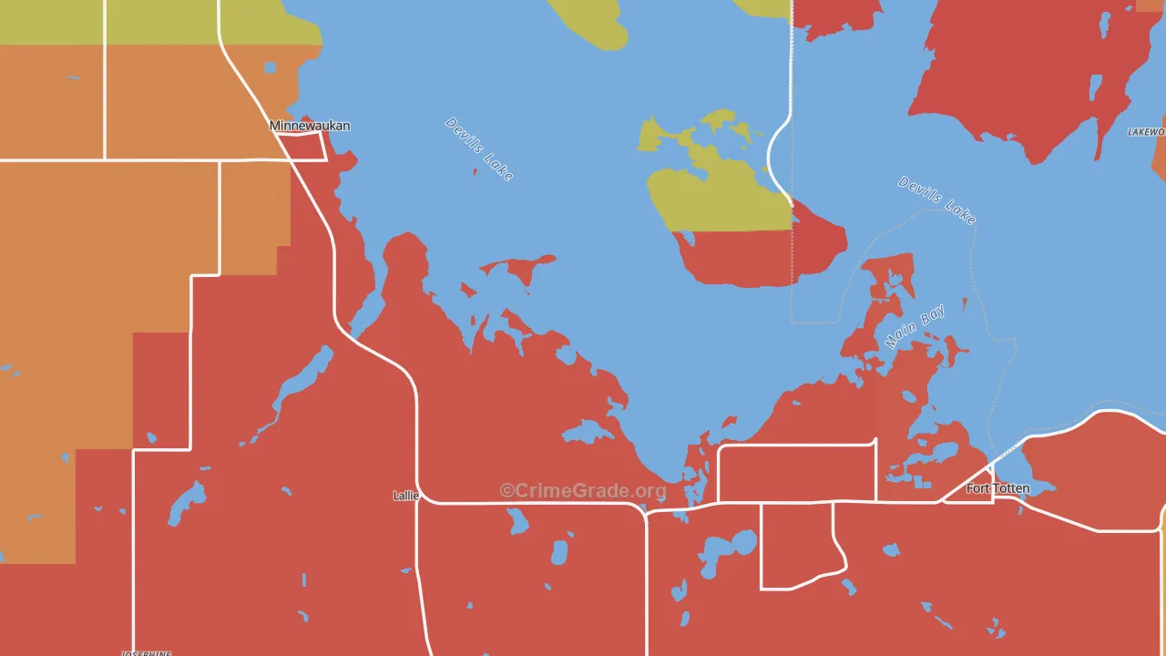 Benson County, ND Map of Murder Rates