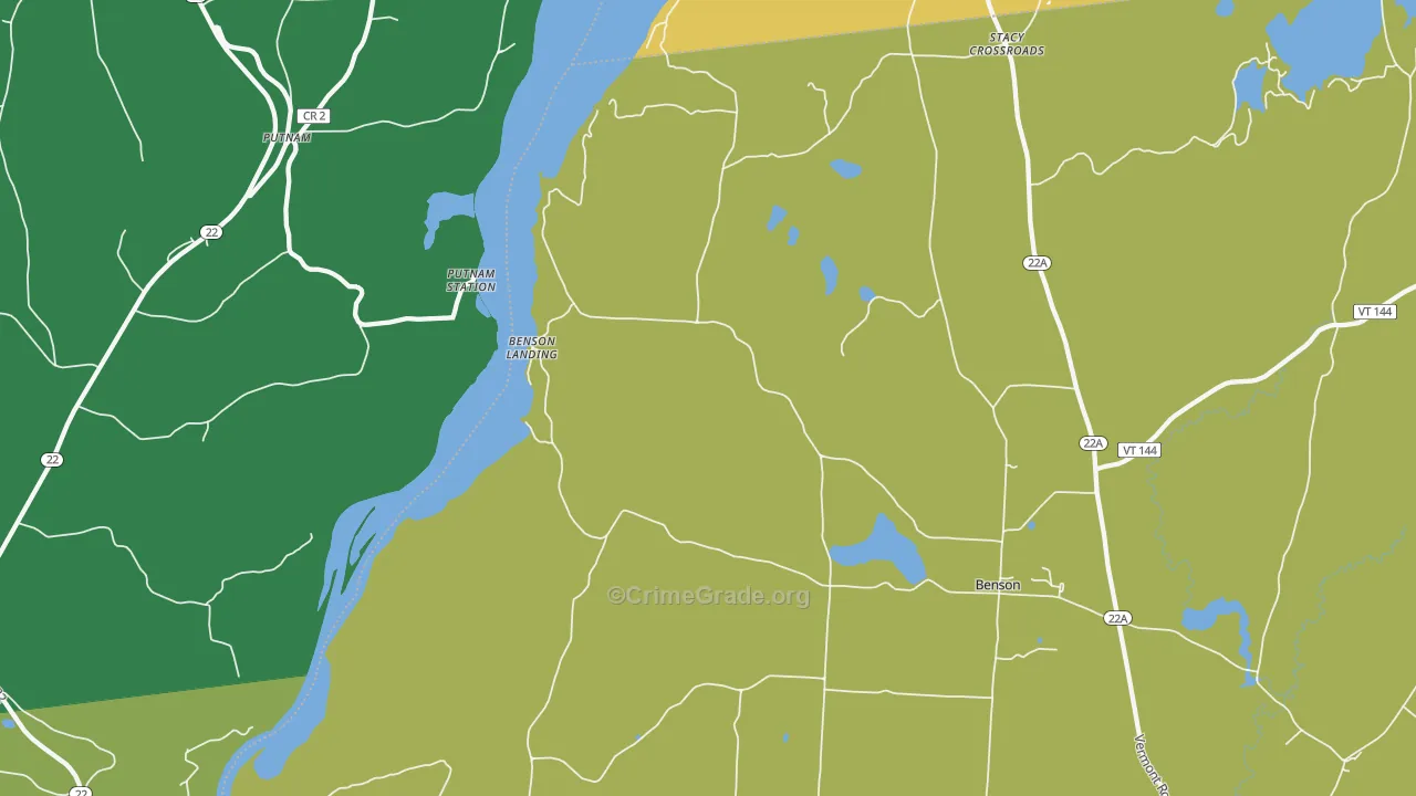 Benson Landing, VT Map of Murder Rates