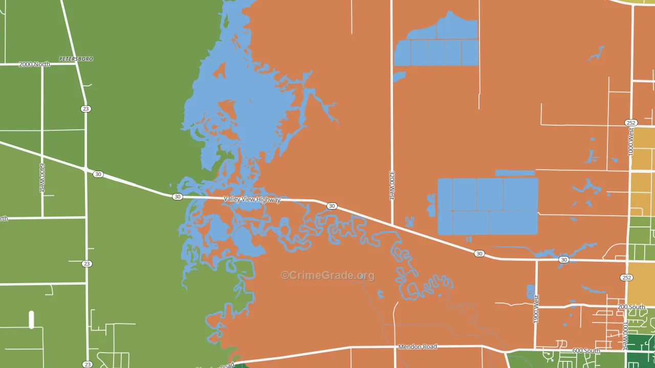 Benson, UT Map of Murder Rates