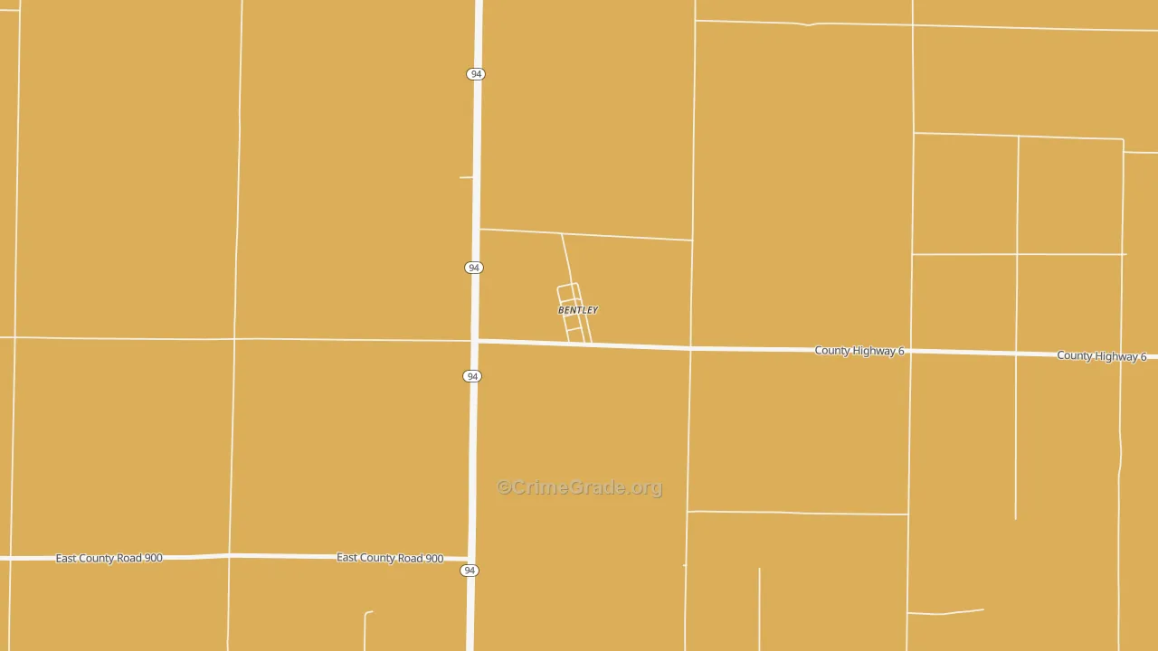 Bentley, IL Map of Murder Rates