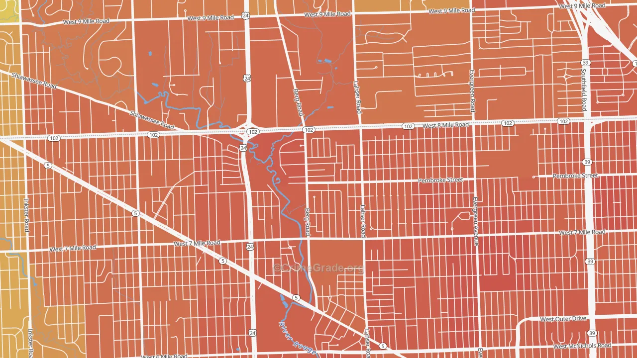 Berg-Lasher, Detroit, MI Map of Murder Rates