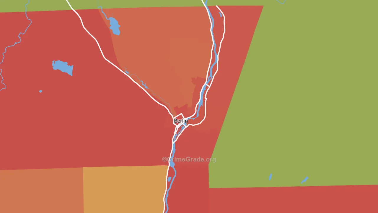 Berlin, NH Map of Murder Rates