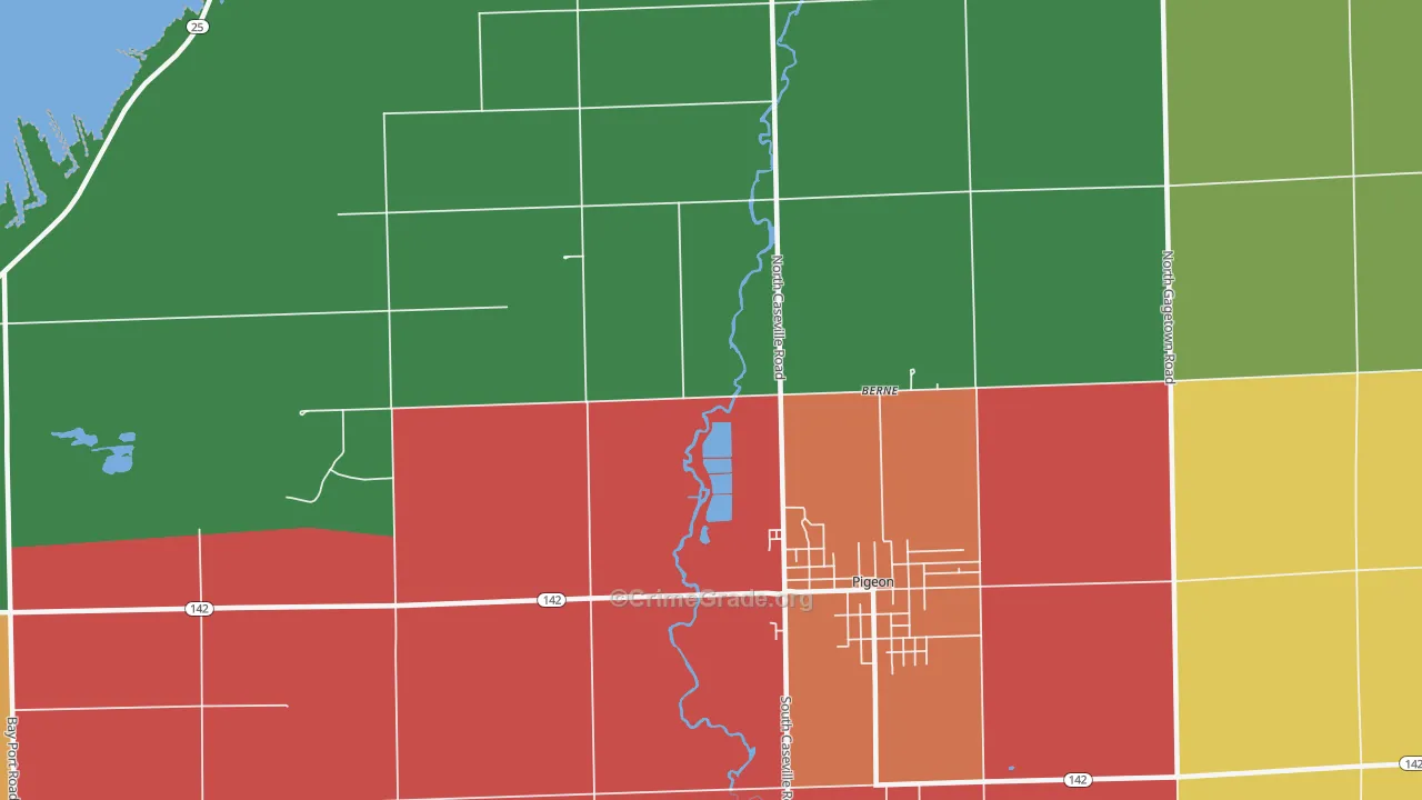 Berne, MI Map of Murder Rates