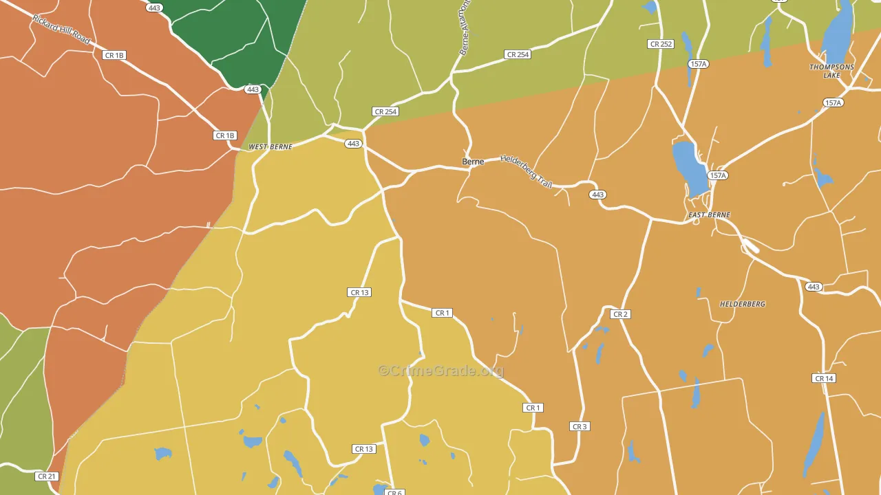 Berne, NY Map of Murder Rates