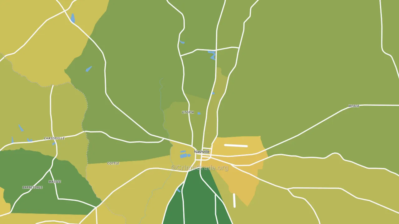 Berrien County, GA Map of Murder Rates