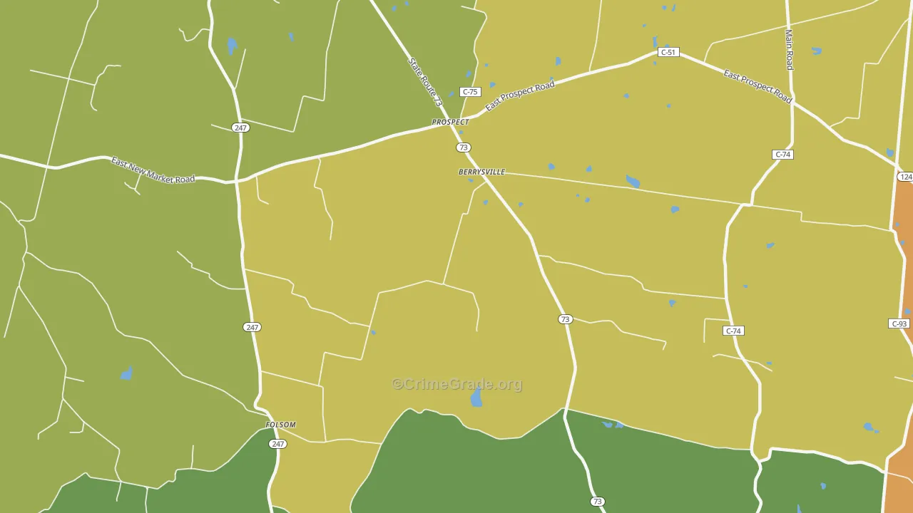 Berrysville, OH Map of Murder Rates