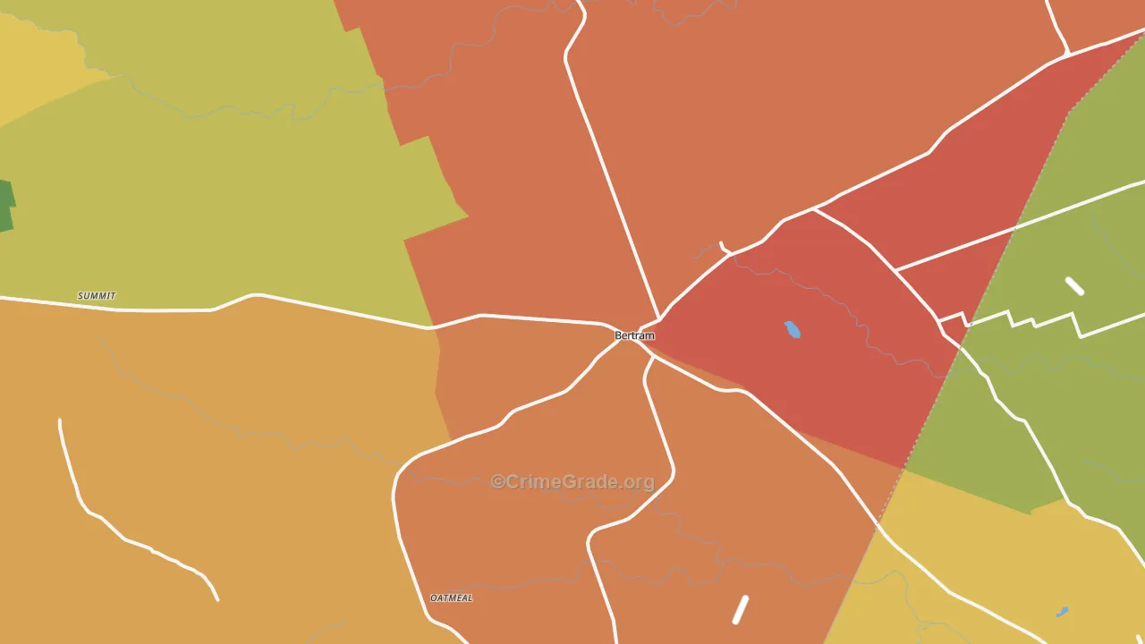 Bertram, TX Map of Murder Rates