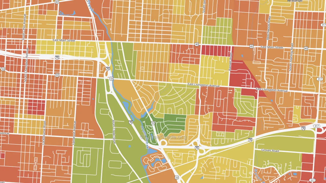 Berwick, Columbus, OH Map of Murder Rates