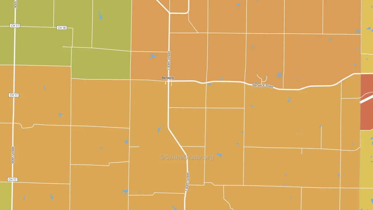 Berwick, IL Map of Murder Rates