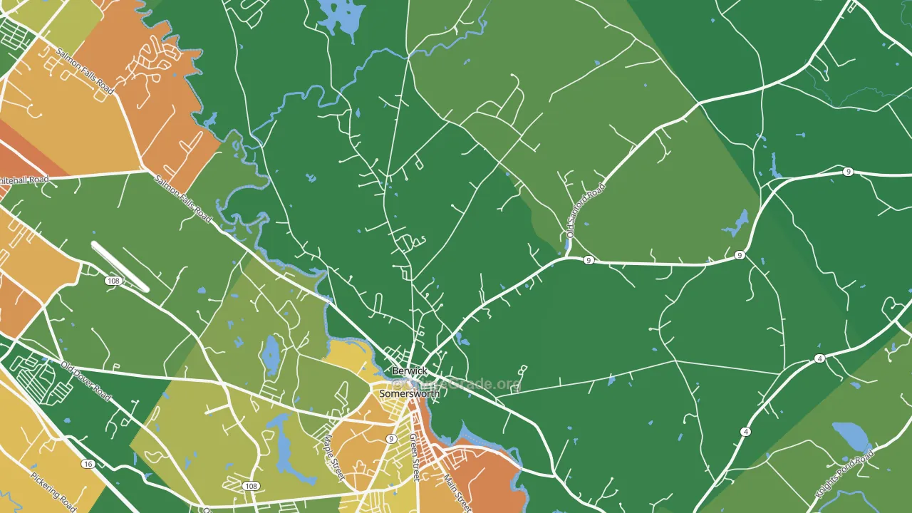 Berwick, ME Map of Murder Rates