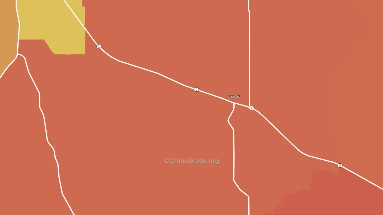 Berwyn, NE Map of Murder Rates